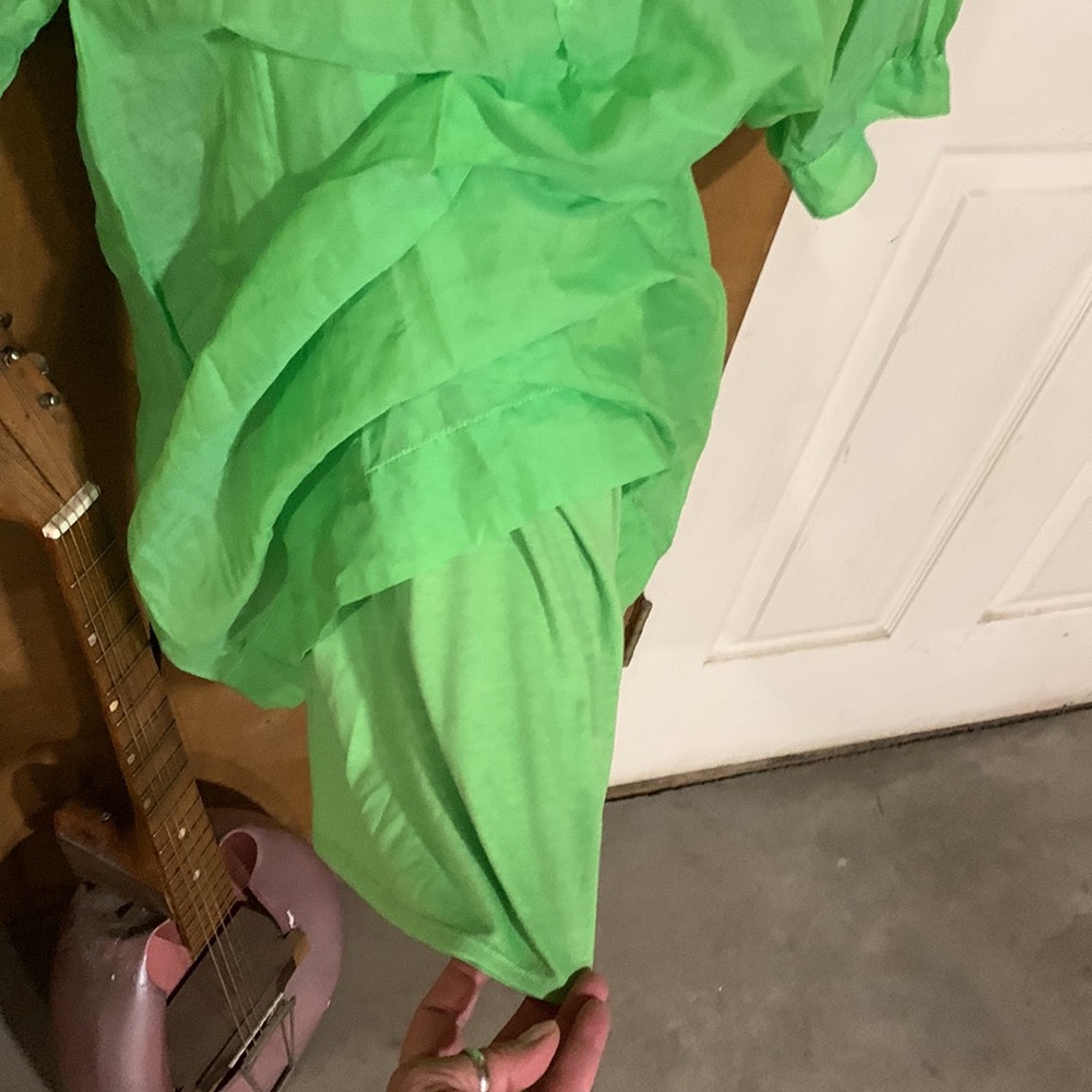 Max studio specialty products, bright green mini dress - Picture 5 of 6